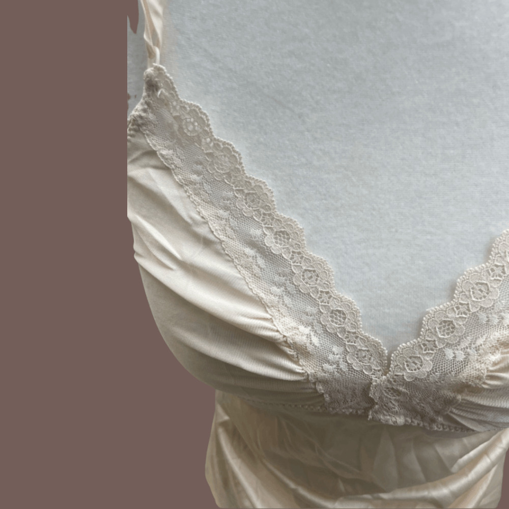 Union Made Slip Dress | Cream Lace Cami | Size S | Vintage - Picture 4 of 4